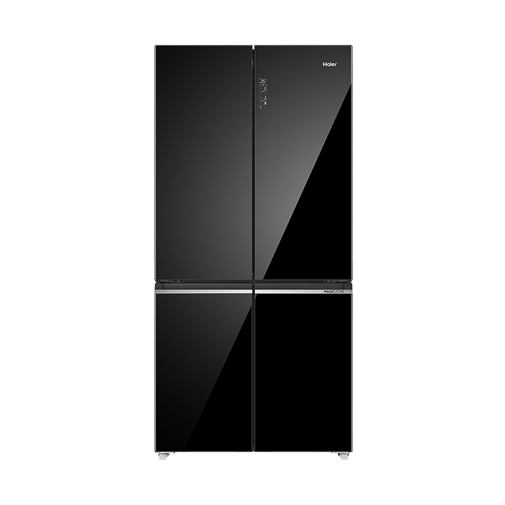 Haier Lumiere 630L French Door Refrigerator, Smart Sense AI, Convertible, Black Glass Finish, 3 Star