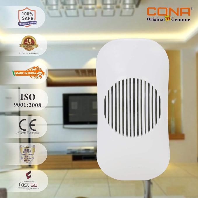 CONA 3401 Zoom Electronic Musical Bell 240V, White| Door Bell for Home,Offices