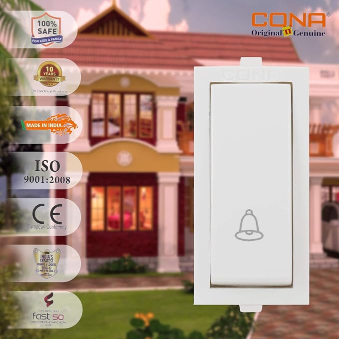 CONA 9261 Status ISI Mark Bell Push Switch 6 Amperes